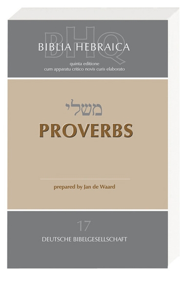 Biblia Hebraica Quinta - Proverbs